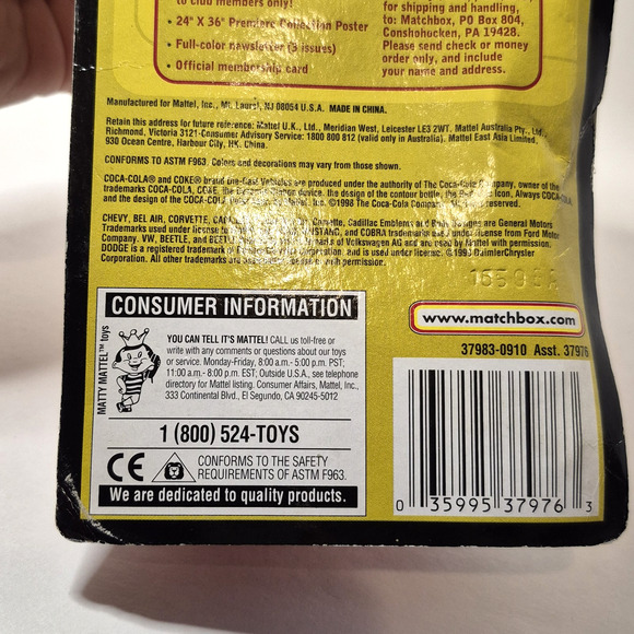 Vintage Matchbox Collectibles Coca Cola 1921 Ford Model T 1:64 Diecast 37983 - Picture 7 of 10